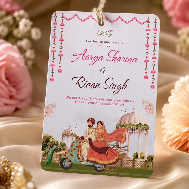 Caricature Wedding Tag - Wedding Gift Tags